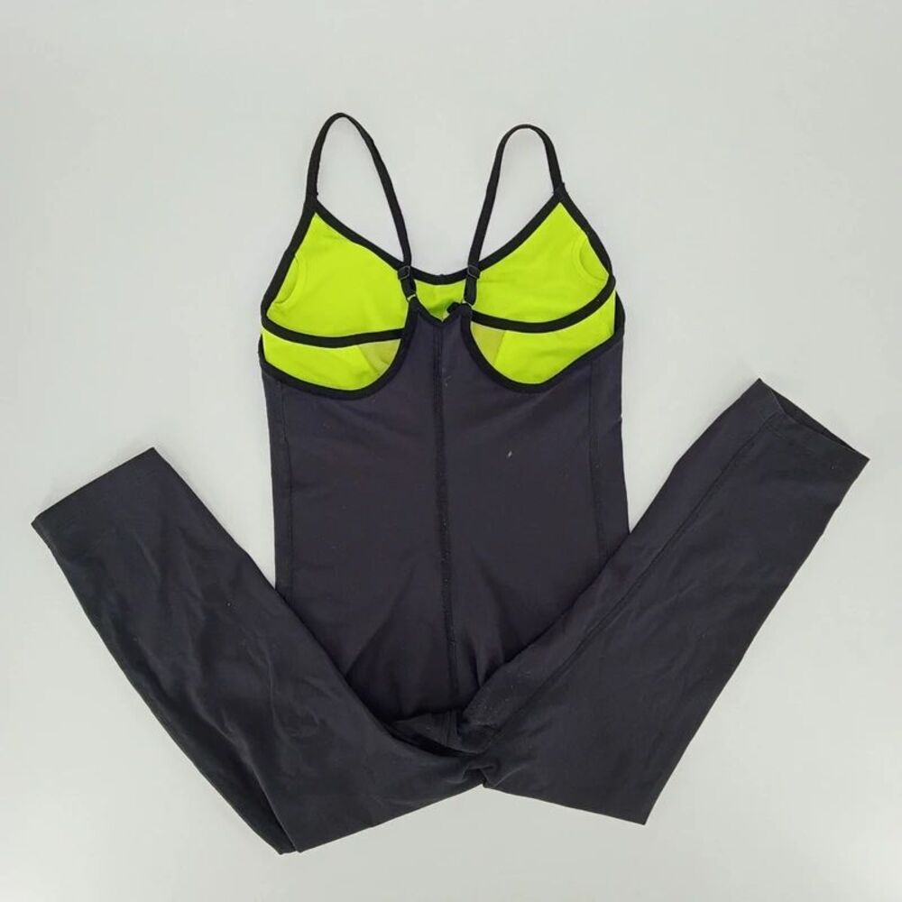 Retro Y2K Nike Bodysuit Built in Bra - Neon - Small